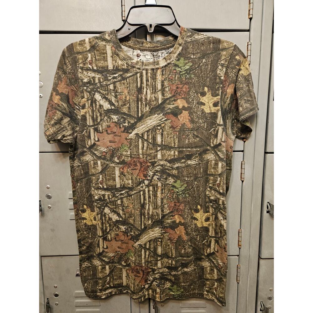 Mossy Oak leaf print camo Camouflage tshirt - size small